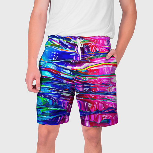 Мужские шорты Красочный авангардный паттерн Fashion trend / 3D-принт – фото 1