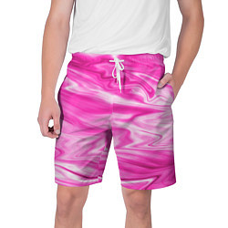 Шорты на шнурке мужские Розовая мраморная текстура, цвет: 3D-принт
