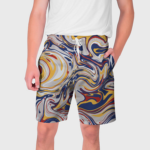 Мужские шорты Лунные разводы красок / 3D-принт – фото 1