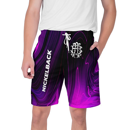 Мужские шорты Nickelback violet plasma / 3D-принт – фото 1