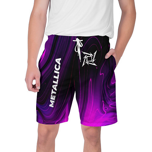 Мужские шорты Metallica violet plasma / 3D-принт – фото 1