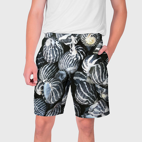 Мужские шорты Паттерн из океанских ракушек / 3D-принт – фото 1