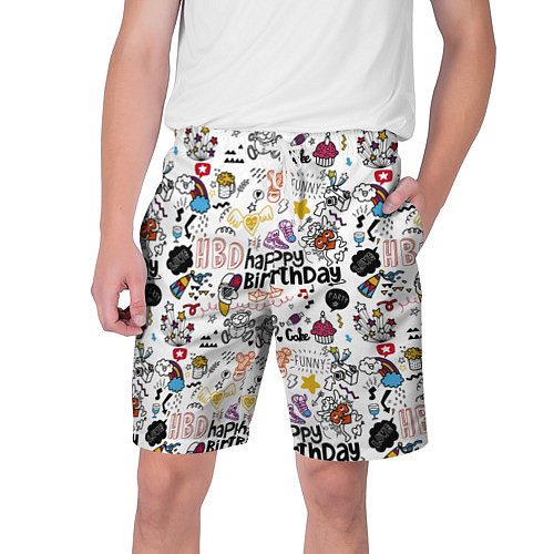 Мужские шорты Funny holiday / 3D-принт – фото 1