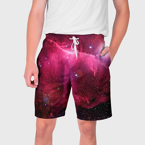 Мужские шорты Рубиновая туманность / 3D-принт – фото 1