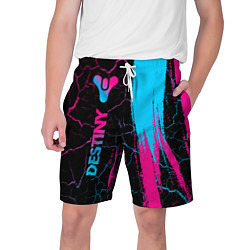 Шорты на шнурке мужские Destiny - neon gradient: по-вертикали, цвет: 3D-принт