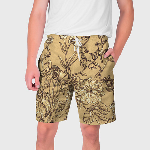 Мужские шорты Флора рисунок / 3D-принт – фото 1