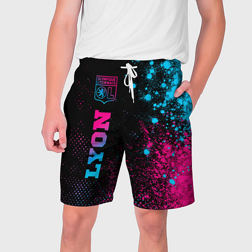 Мужские шорты Lyon - neon gradient: по-вертикали / 3D-принт – фото 1