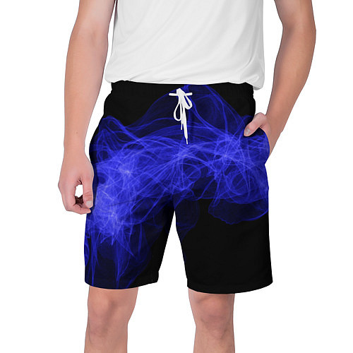 Мужские шорты Синяя звуковая волна / 3D-принт – фото 1