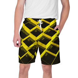 Шорты на шнурке мужские Желтые ступеньки, цвет: 3D-принт