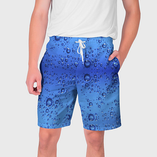 Мужские шорты Капли воды - текстура / 3D-принт – фото 1