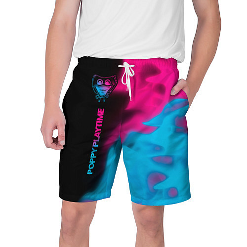 Мужские шорты Poppy Playtime - neon gradient: по-вертикали / 3D-принт – фото 1