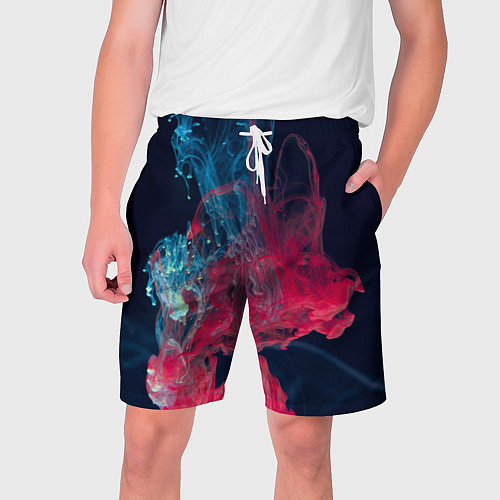 Мужские шорты Полёт красок во тьме / 3D-принт – фото 1
