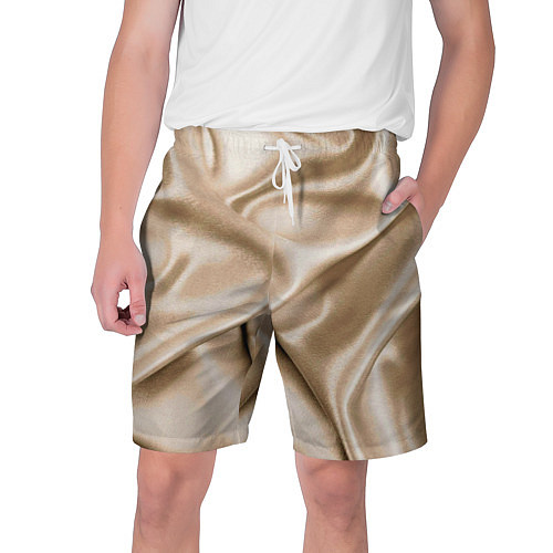Мужские шорты Струящаяся золотистая ткань / 3D-принт – фото 1