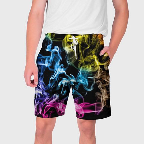 Мужские шорты Эйфория в дыму / 3D-принт – фото 1