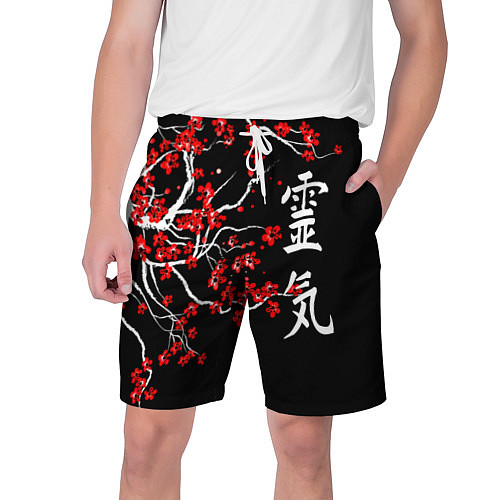 Мужские шорты Сакура в цвету / 3D-принт – фото 1