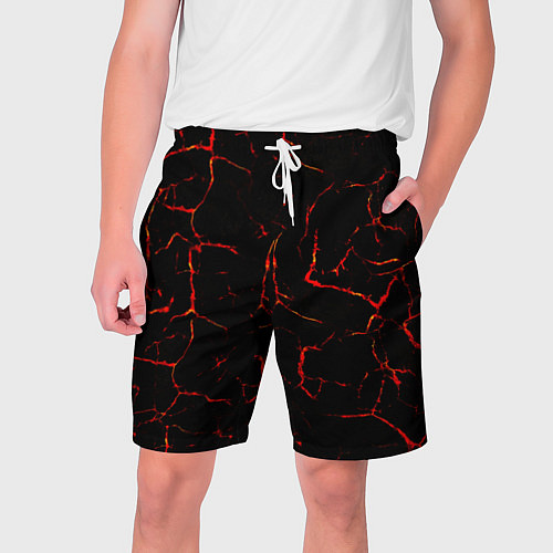 Мужские шорты Текстура лавы / 3D-принт – фото 1