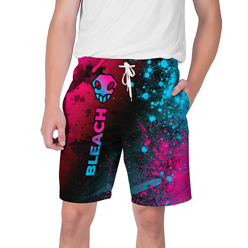 Мужские шорты Bleach - neon gradient: по-вертикали / 3D-принт – фото 1