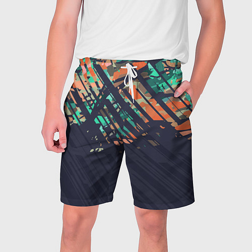 Мужские шорты Текстурный камуфляж / 3D-принт – фото 1