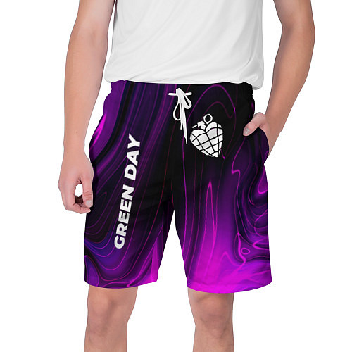 Мужские шорты Green Day violet plasma / 3D-принт – фото 1