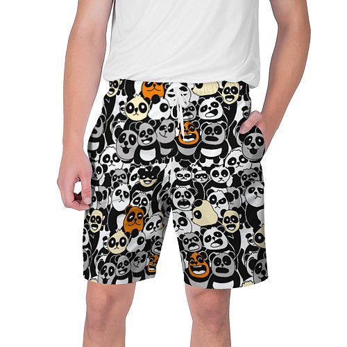 Мужские шорты Злобные панды / 3D-принт – фото 1