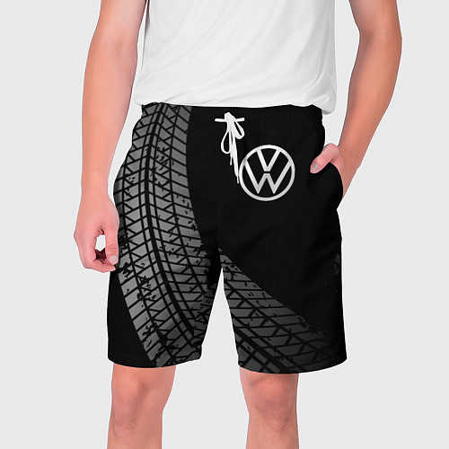 Мужские шорты Volkswagen tire tracks / 3D-принт – фото 1