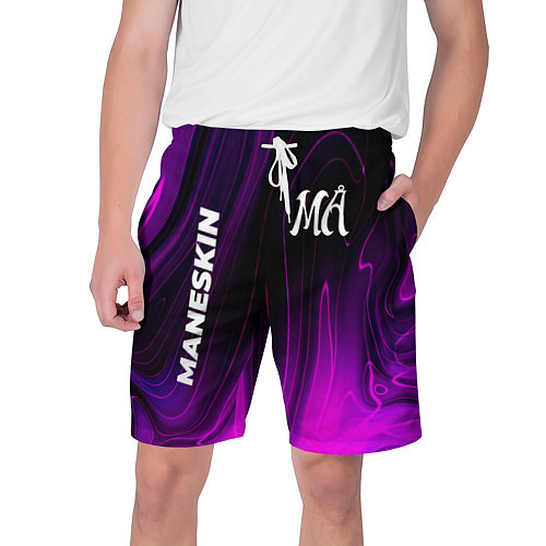 Мужские шорты Maneskin violet plasma / 3D-принт – фото 1