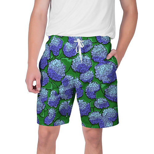 Мужские шорты Цветущая гортензия / 3D-принт – фото 1