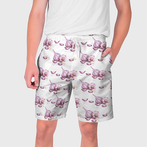 Мужские шорты Чеснок с зубчиками - паттерн / 3D-принт – фото 1