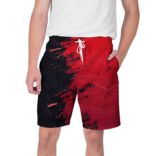 Мужские шорты Черное и красное / 3D-принт – фото 1