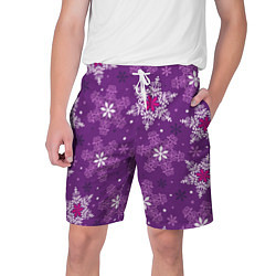 Шорты на шнурке мужские Violet snow, цвет: 3D-принт