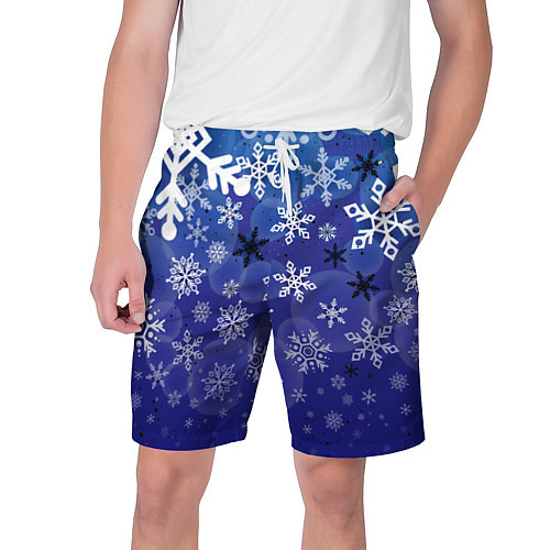 Мужские шорты Сказочный снегопад / 3D-принт – фото 1