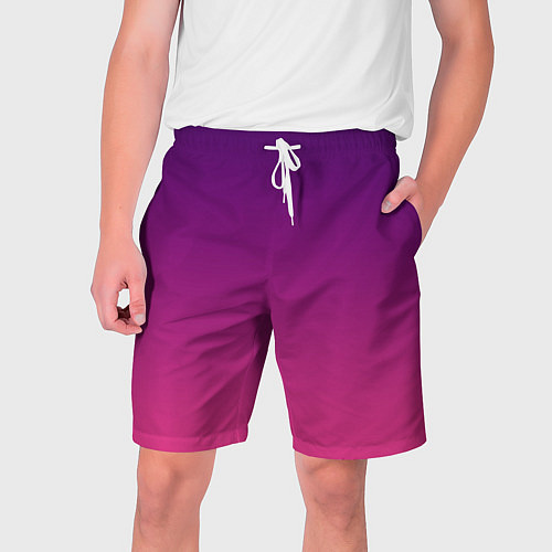 Мужские шорты Фиолетово малиновый градиент / 3D-принт – фото 1