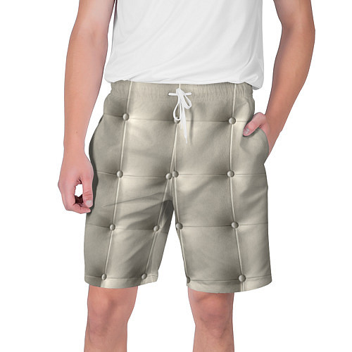 Мужские шорты Стёганая кожа - квадрат / 3D-принт – фото 1