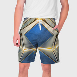 Шорты на шнурке мужские Киберкостюм с подсветкой, цвет: 3D-принт