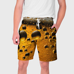 Шорты на шнурке мужские Пиво пенное светлое, цвет: 3D-принт