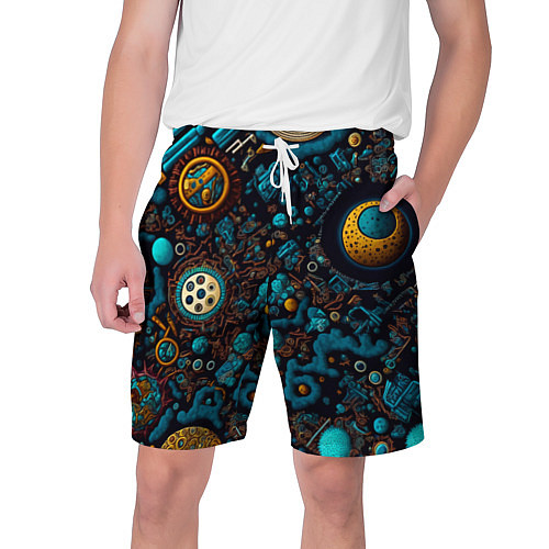 Мужские шорты Пластилиновый космос: арт нейросети / 3D-принт – фото 1