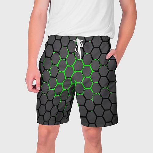 Мужские шорты Абстрактыные соты / 3D-принт – фото 1