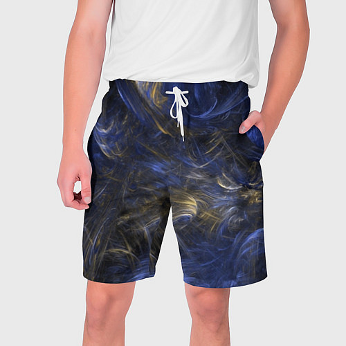Мужские шорты Синяя абстракция / 3D-принт – фото 1