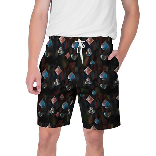 Мужские шорты Паттерн масти карт / 3D-принт – фото 1