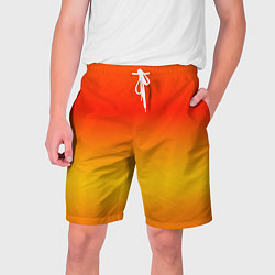 Шорты на шнурке мужские Переливы оранжевого, цвет: 3D-принт