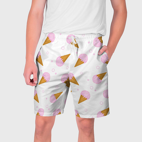 Мужские шорты Мороженое в жаркий день / 3D-принт – фото 1