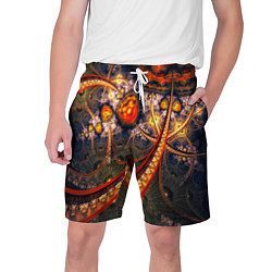 Шорты на шнурке мужские Fractal illusion, цвет: 3D-принт