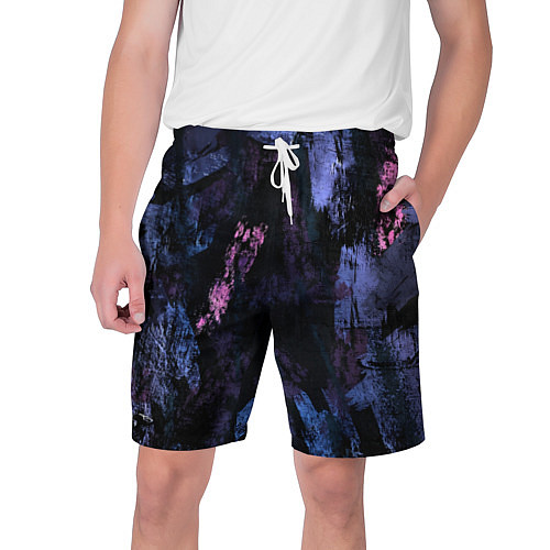 Мужские шорты Неоновые пятна краской / 3D-принт – фото 1