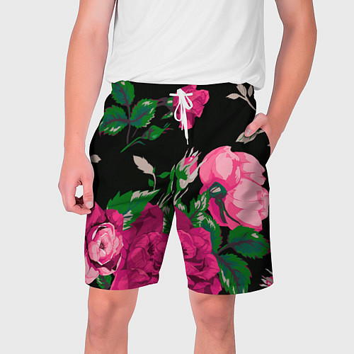 Мужские шорты Шипы и розы / 3D-принт – фото 1