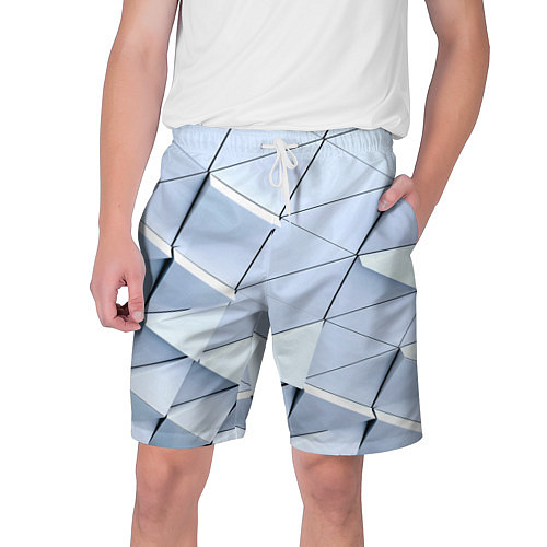 Мужские шорты Metalic triangle stiil / 3D-принт – фото 1