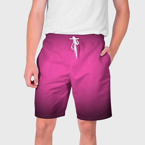 Мужские шорты Кислотный розовый с градиентом / 3D-принт – фото 1