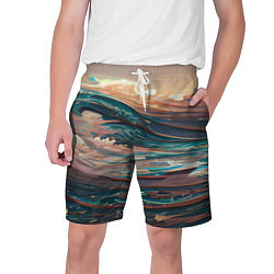 Шорты на шнурке мужские Необъятный океан, цвет: 3D-принт