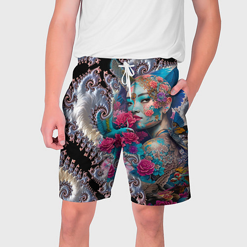 Мужские шорты Japanese beauty - irezumi / 3D-принт – фото 1