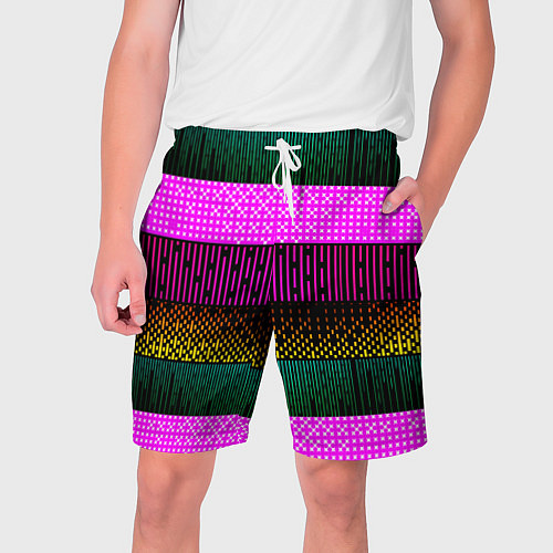 Мужские шорты Patterned stripes / 3D-принт – фото 1