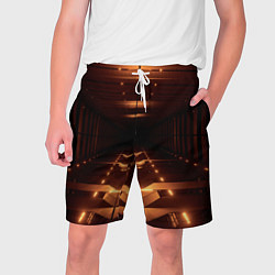 Шорты на шнурке мужские Оранжевые фонари в полной темноте, цвет: 3D-принт